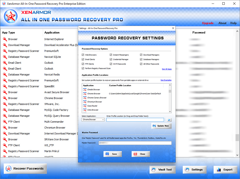 All In One Password Recovery Pro 2023 screenshot